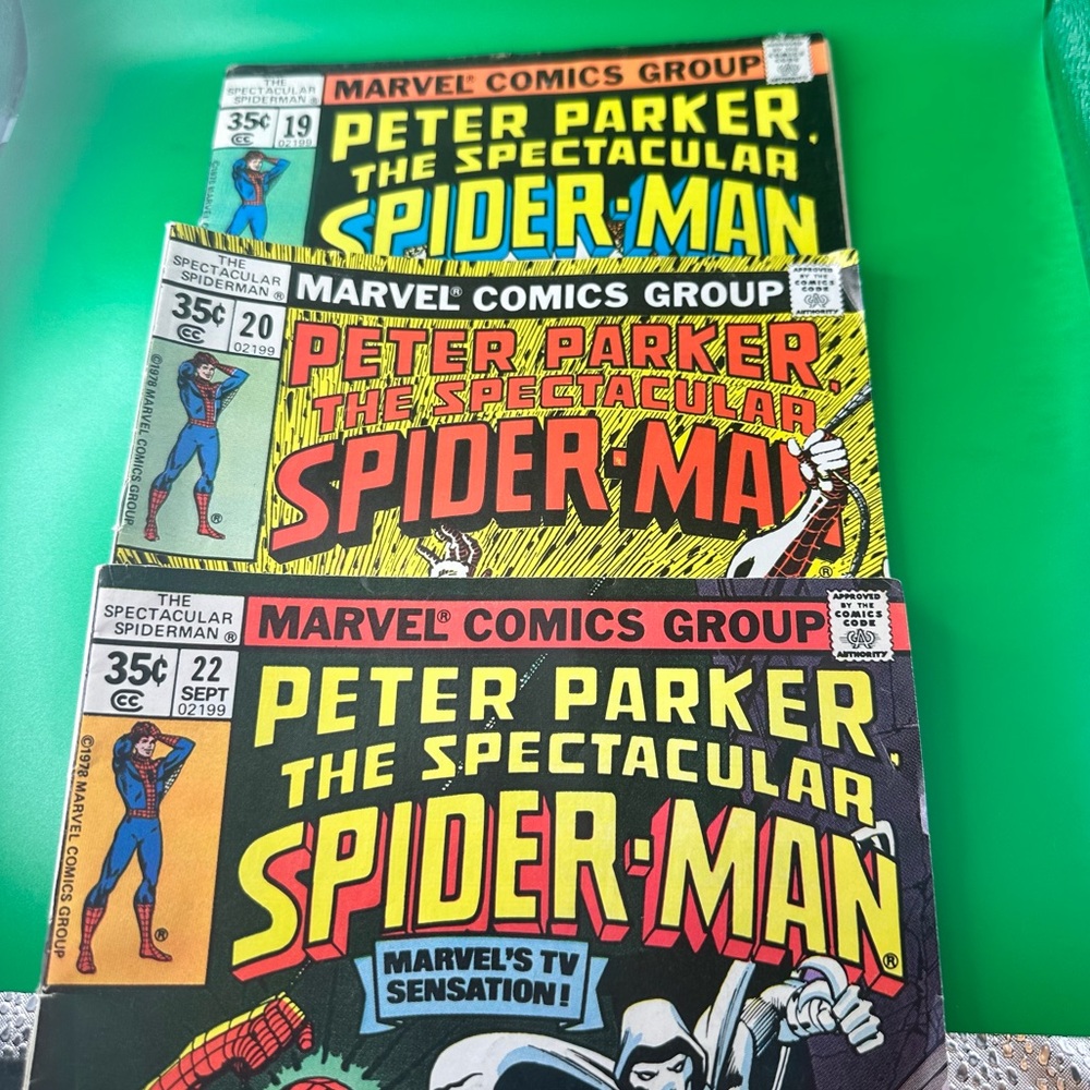 Peter Parker The Spectacular Spider-Man # 19,20 & 22 Marvel Comics 1978